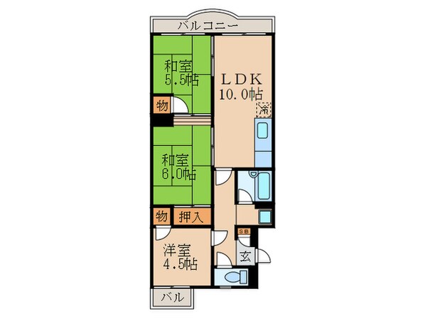 サンパレスの物件間取画像